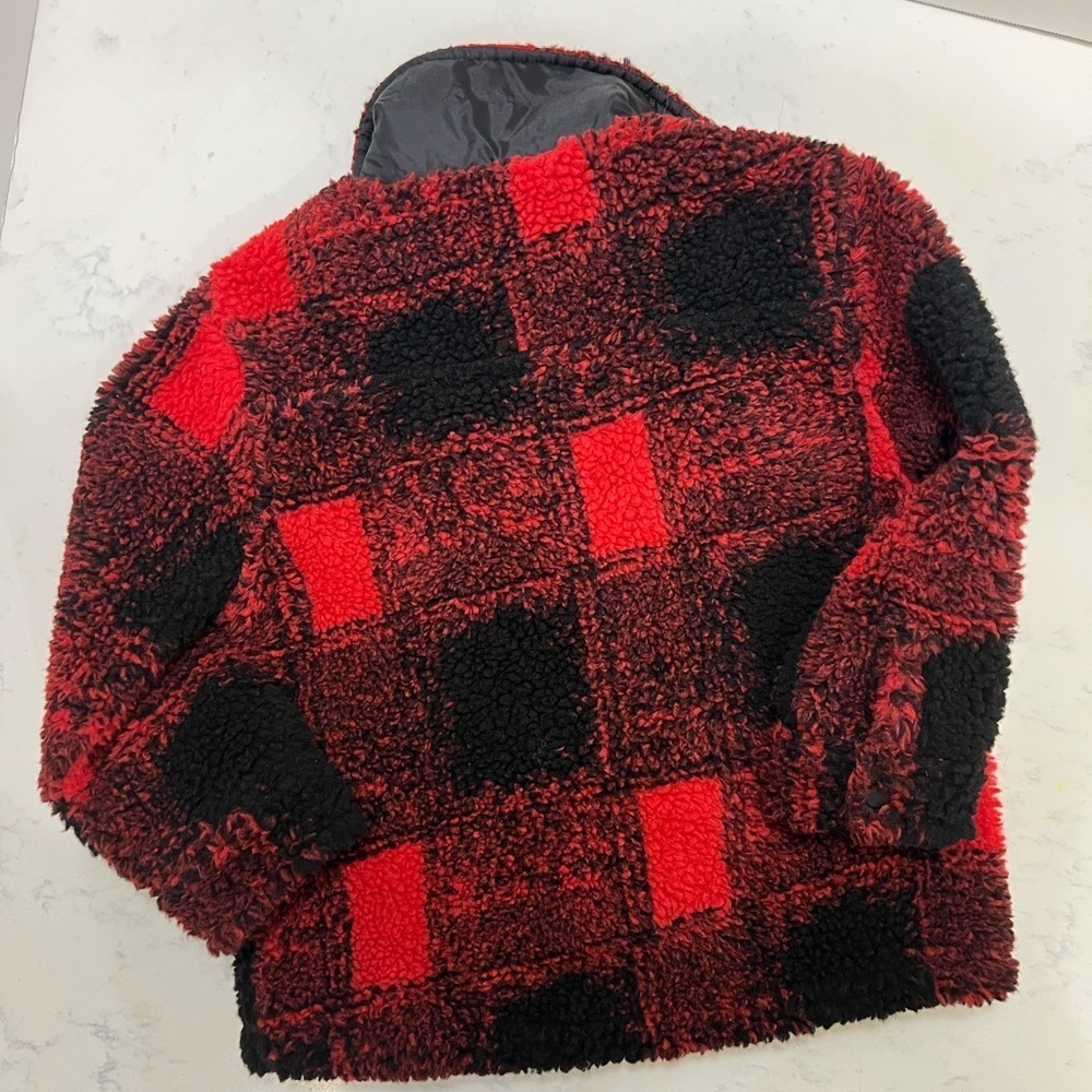 Kids Red and Black Checkered Jacket - Picture 2 of 7